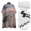 Beach Sea Turtle Barber Cape for Adult, Soft Durable Hair Cutting Cape for Coloring - Easy Clean, Adjustable Haircut Cape for Home & Salon Use, 66.9" X 56.7" view 4