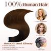 Tape in Hair Extensions Human Hair 14 Inch,Invisible Seamless Remy Human Hair Extensions,Silky Straight with Thick Ends Tape Ins for Women 20Pcs 50G#T1b-4 Omber Off Black/Middle Brown view 4