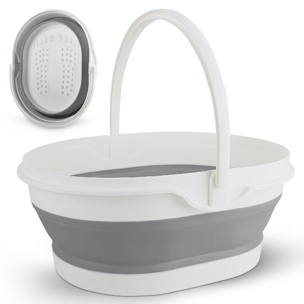 Collapsible Foot Bath Soak Tub, Foot Soaker Tub for Foot Spa, Foot Tube for Soaking Feet Massager Health Care, Footbath Bucket With Acupoints, Laundry Wash Basin for Travel Camping RV, Gifts for Women