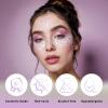 DAGEDA Silver Pink Body Glitter Gel, Holographic Face Glitter Rave Party Accessories, Chunky Glitters for Hair Eyes Nails, Cosmetic Laser Powder Festival Sequins Paint Makeup view 3