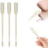 FWZWOZO Upgrade 2-in-1 Nasal Hair Cutter, Double Sided Nose Hair Knife, Nostril Hair Remover Tool, Portable 360 Rotating Nose Hair Trimmer Picker for Men and Women (Cream, 3 pcs) view 1