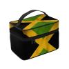 BOXILTD Old Jamaican Flag Large Cosmetic Bag for Women - Travel Makeup Bag for Home, Gym, and Long Trips, Black view 2