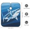 Abstract Sharks Barber Cape for Adult, Soft Durable Hair Cutting Cape for Coloring - Easy Clean, Adjustable Haircut Cape for Home & Salon Use, 66.9" X 56.7" view 2