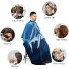 Abstract Sharks Barber Cape for Adult, Soft Durable Hair Cutting Cape for Coloring - Easy Clean, Adjustable Haircut Cape for Home & Salon Use, 66.9" X 56.7" view 3