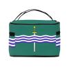 BOXILTD Peterborough Flag Large Cosmetic Bag for Women - Travel Makeup Bag for Home, Gym, and Long Trips, Black view 3