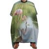 A Flamingo Drinking Water Barber Cape for Adult, Soft Durable Hair Cutting Cape for Coloring - Easy Clean, Adjustable Haircut Cape for Home & Salon Use, 66.9" X 56.7" view 1