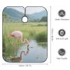 A Flamingo Drinking Water Barber Cape for Adult, Soft Durable Hair Cutting Cape for Coloring - Easy Clean, Adjustable Haircut Cape for Home & Salon Use, 66.9" X 56.7" view 2