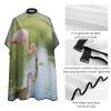 A Flamingo Drinking Water Barber Cape for Adult, Soft Durable Hair Cutting Cape for Coloring - Easy Clean, Adjustable Haircut Cape for Home & Salon Use, 66.9" X 56.7" view 4