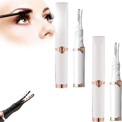 2026 Upgrade Electric Eyelash Curler,Eyelash Curler for Quick Heating,Instant Glam, Finalize Eyelash Natural Curling Long Lasting for Women Makeup Tools (2PCS-C)