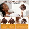 2 Pieces African Net Sponge Authentic, Durable Back Scrubber Washcloth for Shower, Exfoliating Net Sponge for All Skin, Bathing Accessories for Women (2 Pack (Black and Brown)) view 4