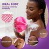 2 Pieces African Net Sponge Authentic, Durable Back Scrubber Washcloth for Shower, Exfoliating Net Sponge for All Skin, Bathing Accessories for Women (2 Pack (Pink and Purple)) view 3