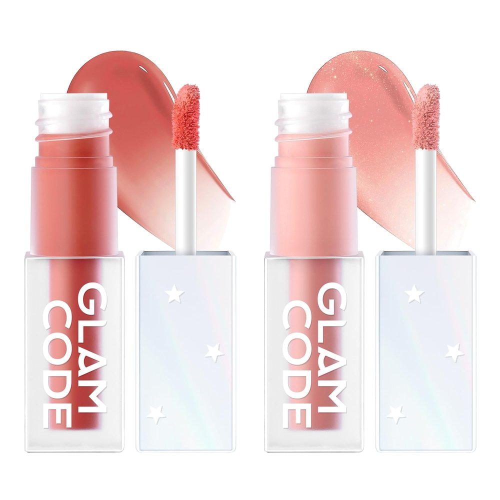Glam Code Liquid Blush Makeup for Cheeks - 2 Pack, Hydrating Creamy Blush & Blendable Formula, Skincare-Infused, Lightweight for Sensitive Skin, Dewy Finish, Vegan & Cruelty-free - #03