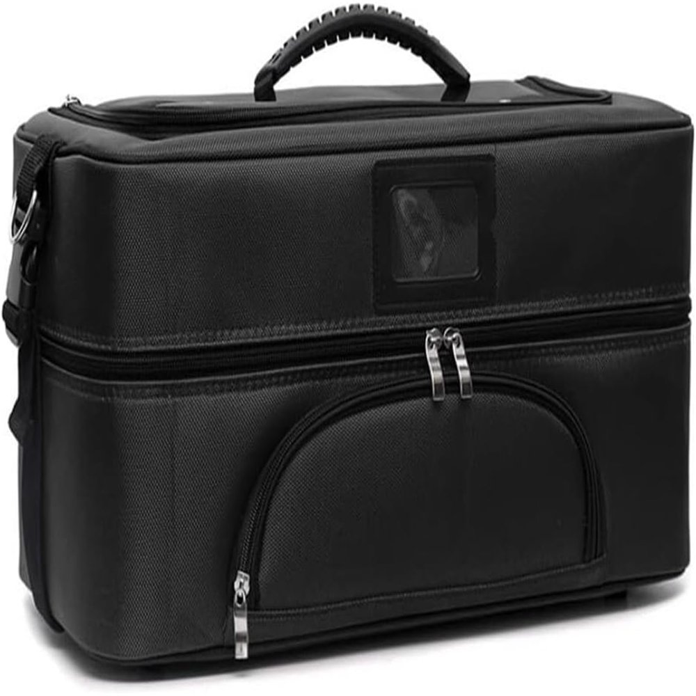 WERTKN Beauty and hairdressing embroidery makeup box Multi layer large capacity portable Make-up artist with makeup bag large toolbox