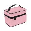 BOXILTD Natural pink Large Cosmetic Bag for Women - Travel Makeup Bag for Home, Gym, and Long Trips, Black view 2