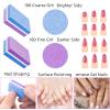 50 Pcs Sponge Nail Buffers,100/180 Grit Mini Nail Files,Mini Buffer Block Nail File for Acrylic & Natural Nails,Double-Sided Buffing Blocks for Manicure & Pedicure,Salon & Home Use(Purpel-Blue) view 2