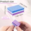 50 Pcs Sponge Nail Buffers,100/180 Grit Mini Nail Files,Mini Buffer Block Nail File for Acrylic & Natural Nails,Double-Sided Buffing Blocks for Manicure & Pedicure,Salon & Home Use(Purpel-Blue) view 3