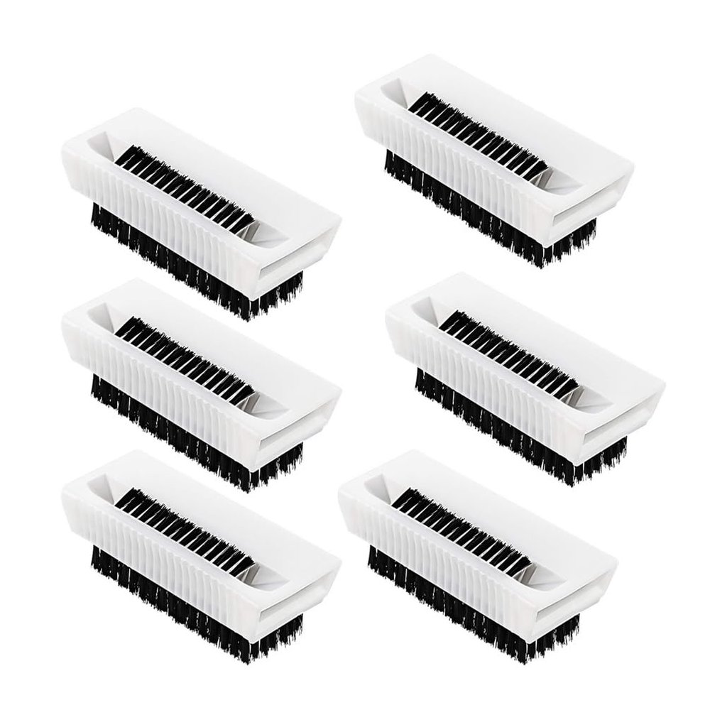 6pcs Surgical Scrub Brushes for Hands Non-Disposable Sterile Hand Scrubber Double-Sided Nail Brushes with Nail Cleaner Hand and Nail Cleaning Brush Stiff Bristle Fingernail Brushes Nail Scrub Brushes