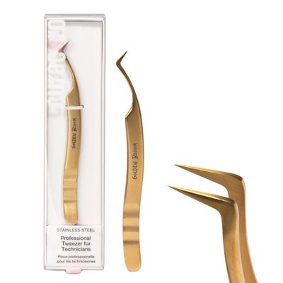 Curacoro Lash Tweezers for Eyelash Extensions LashSmith 90 Eyelash Tweezer for Volume & Promade Fans