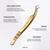 Curacoro Lash Tweezers for Eyelash Extensions  LashSmith 90 Eyelash Tweezer for Volume & Promade Fans view 4