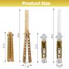 2 Pieces Practice Combs, Stainless Steel Butterfly Comb, Automatic Folding Pocket Comb for Hair & Mustache Styling - Yellow view 2