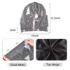 ElliTarr Hair Bonnet for Sleeping Satin Lined Sleep Cap Hair Wrap Cover Slouchy Beanie for Curly Hair Protection Men Women Grey Santa Claus Snowflake Trees view 4