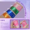 HOSAILY Roll-on Blue Body Glitter Gel for Face Hair, 4th of July Patriotic Veterans Day Accessories, Chunky Mermaid Sequins Festival Party Rave Outfits Halloween Face Paint Glitter Makeup for Women view 3