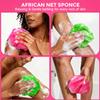 2 Pieces African Net Sponge Authentic, Durable Back Scrubber Washcloth for Shower, Exfoliating Net Sponge for All Skin, Bathing Accessories for Women (Pink and Green) view 4