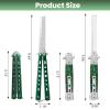 2 Pieces Automatic Switch Folding Practice Combs, Stainless Steel Butterfly Comb, Outdoor Training Pocket Combs, Hair Brush for Beard & Mustache - Green view 2