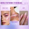 HOSAILY Roll-on Holographic Pink Body Glitter Gel for Face Hair, Chameleon Color Changing Glitter Gel Under Light, Chunky Mermaid Sequins Festival Party Rave Accessories Shimmer Halloween Makeup view 4