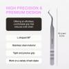 Curacoro Lash Tweezers for Eyelash Extensions - LashSmith 90 Tweezer for Easy Fan, Promade Fan & Multi-layered Lashes view 3