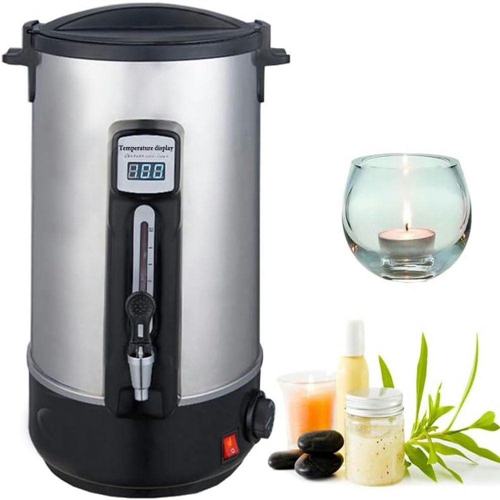 UMJIGF Wax Warmer, Candle Melting Wax Machine, Stainless Steel Liner, Full Chassis Heating, Automatic Warmer Pouring Pot Wax Cup Melting Wax Pot, Candle Craf,30L