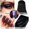Black Glitter Gel,Hair Glitter Stick for Kids and Women,Chunky Holographic Laser Mermaid Sequins for Face Body & Hair & Nails,Professional Waterproof,Halloween, Cosplay, Party, Rave & Festival view 2