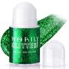 HOSAILY Roll-on Green Body Glitter Gel for Face Hair, St Patricks Day Accessories, Chunky Mermaid Sequins Halloween Festival Party Rave Outfits Christmas Face Paint Glitter Makeup for Women Kids view 1