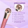 Facial Hair Removal for Women, 16mm Dual Ring Floating Head Blade Flawless Painless Electric Face Hair Remover, Face Shaver Razor & Trimmer for Upper Lip, Chin, 18K Gold-Plated / 360LED Light view 2