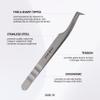 Curacoro Lash Tweezers - LashSmith L-Shaped Eyelash Tweezer for Thick Volume Lashes view 4