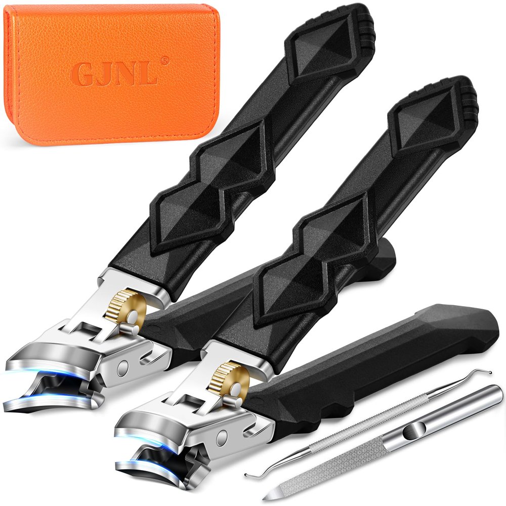 2026 Toenail Clippers for Thick Toenails, Wide Jaw Opening Toe Nail Clippers for Men, Heavy Duty Ingrown Toenail Clippers Nail Clippers, Ultra Sharp Slanted Nail Cutters with Long Handle