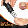 2026 Toenail Clippers for Thick Toenails, Wide Jaw Opening Toe Nail Clippers for Men, Heavy Duty Ingrown Toenail Clippers Nail Clippers, Ultra Sharp Slanted Nail Cutters with Long Handle view 3