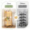 Amazer Bamboo Makeup Organizer with 3 Drawers for Storage, 2 Glass Amber Glass Soap Dispensers for Hand Sanitiser, Shampoo, Lotion, Shower Gel Conditioner view 4