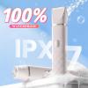 Bikini Trimmer for Women, IPX7 Waterproof, Painless Rechargeable Electric Razor Remover, 2-in-1 Facial & Pubic Hair Removal for Sensitive Skin, Portable Travel Size, Womens Gift, White view 3