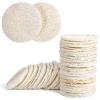 25 PCS Natural Loofah Exfoliating Face Scrub Pads, 2.36in Face Body Scrub Pads, Loofa Sponges Facial Exfoliating Pads for Makeup & Dead Skin Removal, Cleansing Skin for Women and Men view 1