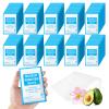 FAOEHN Makeup Remover Wipes Individually Wrapped Pack of 100,Avocado Scent 7x7.9 inch Blue Travel Size Facial Cleansing Wipes Towelette for Face Cleansing,Skin Care,Hotel,Camping,Gym,Office view 1