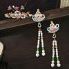 Ancient-style hair accessories set: hairpins, hair crown, hair ornaments, tassel hairpins, classical Hanfu, ethereal hair crown, period costume accessories view 4