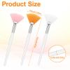 21 Pcs Fan Brushes Facial Applicator Brush Soft Makeup Mask Applicators Esthetician Cosmetic Brush Flat Head Mask Applicator for Women Girls Mud Clay Masks Makeup view 2