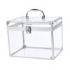 jojomis Acrylic Makeup Case Artists Train Organizer Crown Box Clear Cosmetic Organizer for Jewelry 10.24x7.48x7.87 inch- Clear view 1