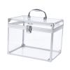 jojomis Acrylic Makeup Case Artists Train Organizer Crown Box Clear Cosmetic Organizer for Jewelry 10.24x7.48x7.87 inch- Clear view 4