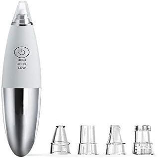 HCUCTOS Facial Pore Cleaner Electric USB Rechargeable Acne Comedone Whitehead Extractor with 4 Probes and Blackhead Remover Kit Suction for Women & Men