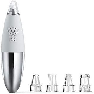 HCUCTOS Facial Pore Cleaner Electric USB Rechargeable Acne Comedone Whitehead Extractor with 4 Probes and Blackhead Remover Kit Suction for Women & Men