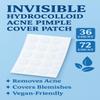 Invisible Acne Pimple Patches with Hydrocolloid and Oil for Zits & Blemishes Vegan Friendly 36 Patches One sheet includes 24 small (8mm) and 12 medium (12mm) view 3