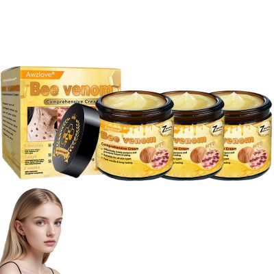 AWZLOVE Bee venom Comprehensive cream, Bee Venom Skin Treatment Cream, Effectively firms skin and reduces blemishes (3PCS)