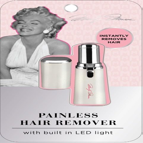 Marilyn Monroe - Hair Remover, LED Light, Rechargeable Device Offering Gentle Facial and Body Hair Removal Comfortably